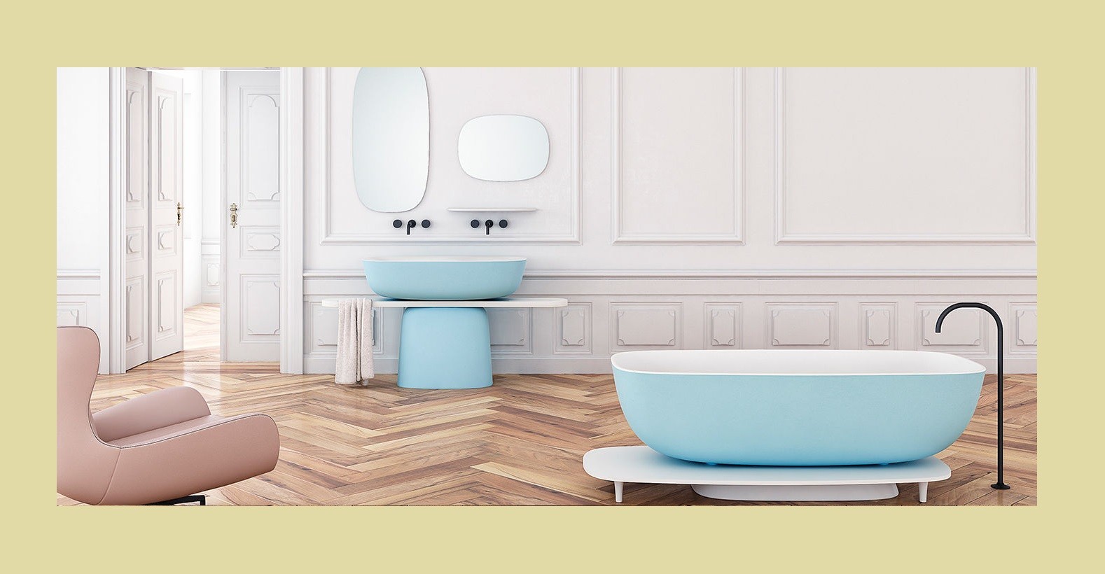 Ванна из искусственного камня Kerrock Milo 01232 хромотерапия Словения Kolpa-San - Вид №3