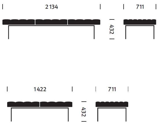 Herman Miller Мягкая скамья из ткани Tuxedo sun-id-1368516 - Вид №3