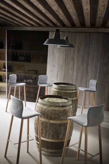 GABER Высокий табурет из ткани со спинкой Slot sun-id-1396488 - Вид №4