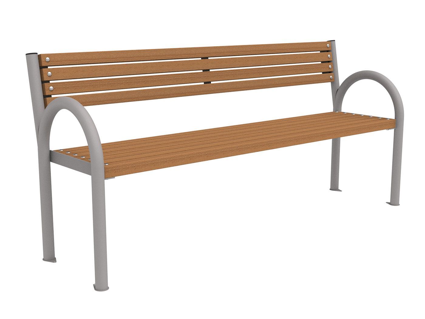 Скамья из окуме со спинкой Lazzari PARCO PRESTIGE ARCH-00009114 - Вид №2