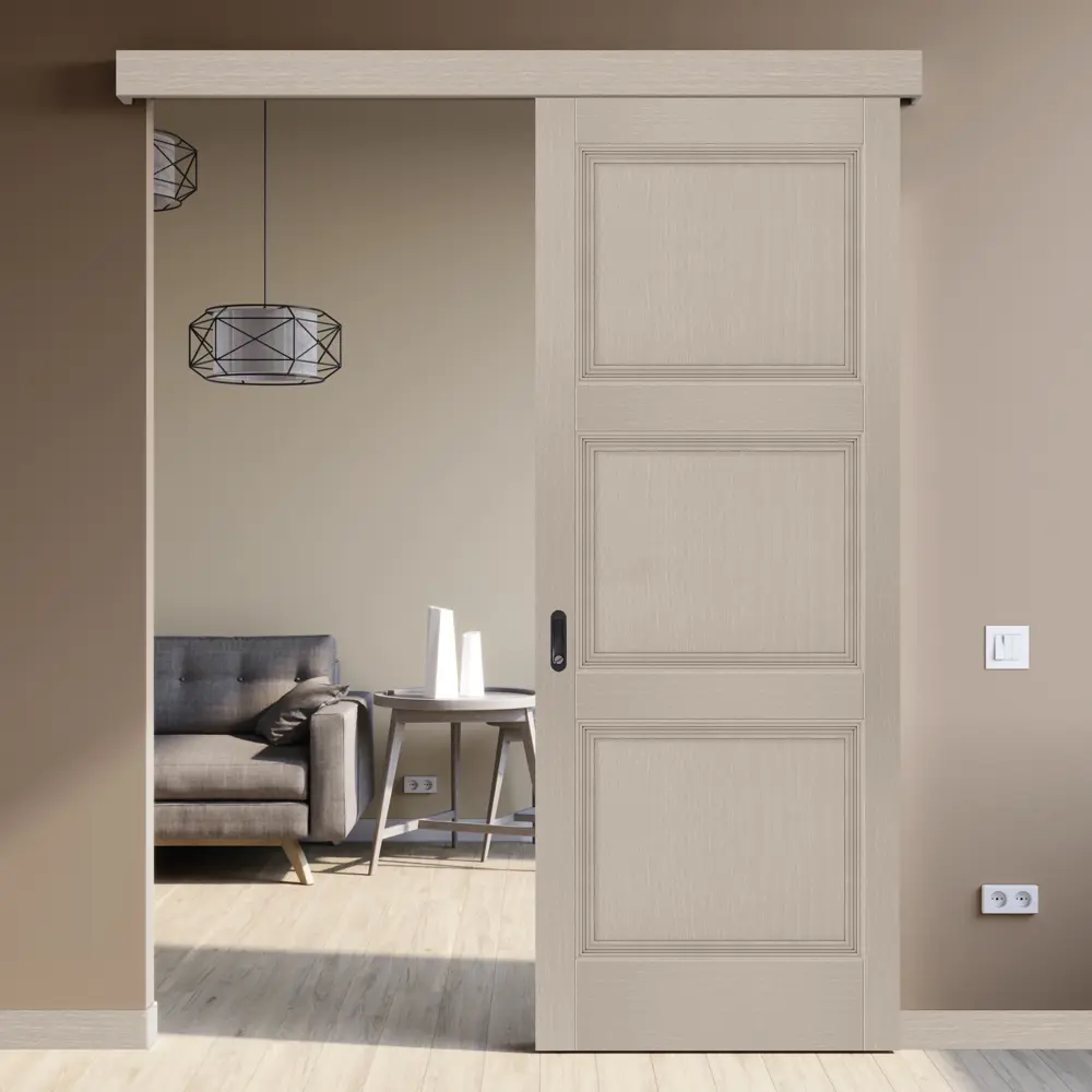 Комплект двери Трилло глухая 90x200 см Hardflex цвет ясень элегант с добором 200 мм МАРИО РИОЛИ STLM-2015149 - Вид №2