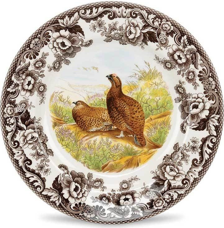 10569950 Spode Тарелка обеденная Spode Английские охотничьи мотивы. Куропатка, 27см Фаянс 
