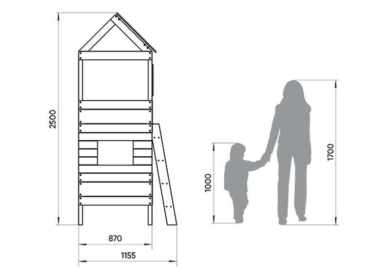 Кровать-домик двухъярусная Home nord M 80х160 см белая ELLIPSE ELLIPSE HOME 351775 Белый Santreyd  - Вид №2