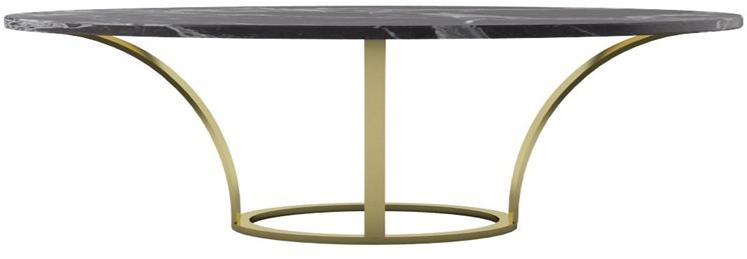 ZALABA Design Овальный обеденный стол из стали и мрамора Ola sun-id-1473934 - Вид №1