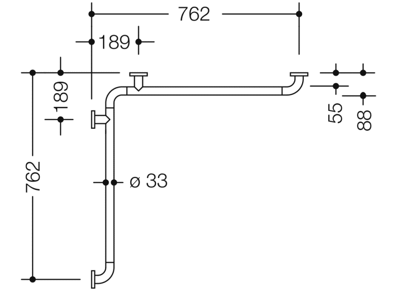 801.35B110 душ, поручни для ванны HEWI Edition matt | Polyamid  - Вид №5