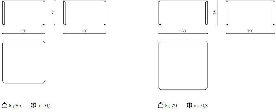 True Design Квадратный деревянный стол Ermete sun-id-1510275 - Вид №5