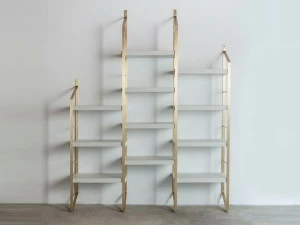 Medulum Модульный открытый книжный шкаф из латуни Step