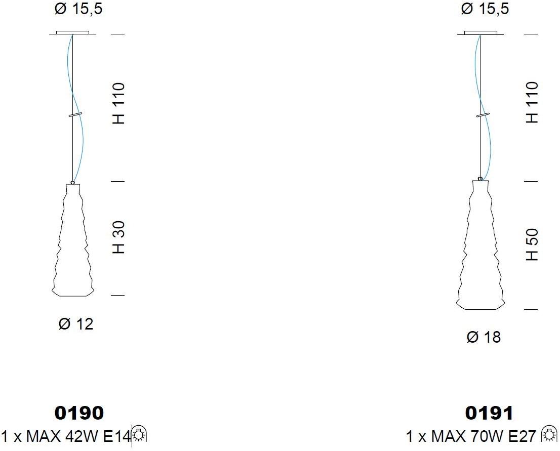 Sylcom Подвесной светильник из стекла Chaotic 0190/0191 - Вид №3