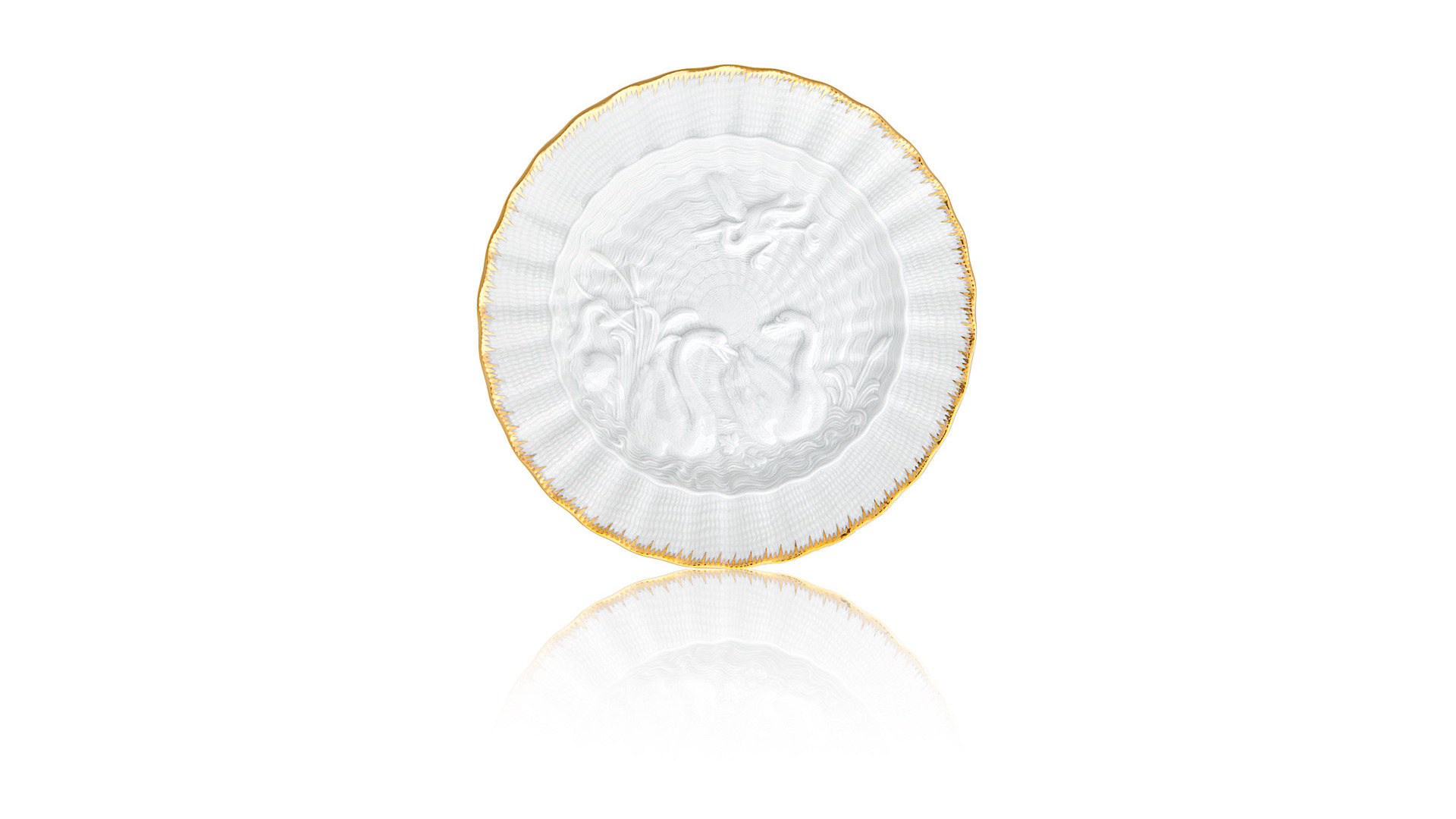 10618740 Meissen Сервиз чайный 6/21 "Лебединый сервиз" (золотой кант) Фарфор  - Вид №6