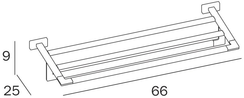 INDA® Держатель для полотенец из хромированной латуни Lea A18680 - Вид №1