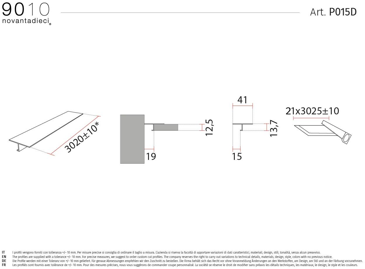 9010 novantadieci Линейный световой профиль из alumite®  P015  - Вид №4