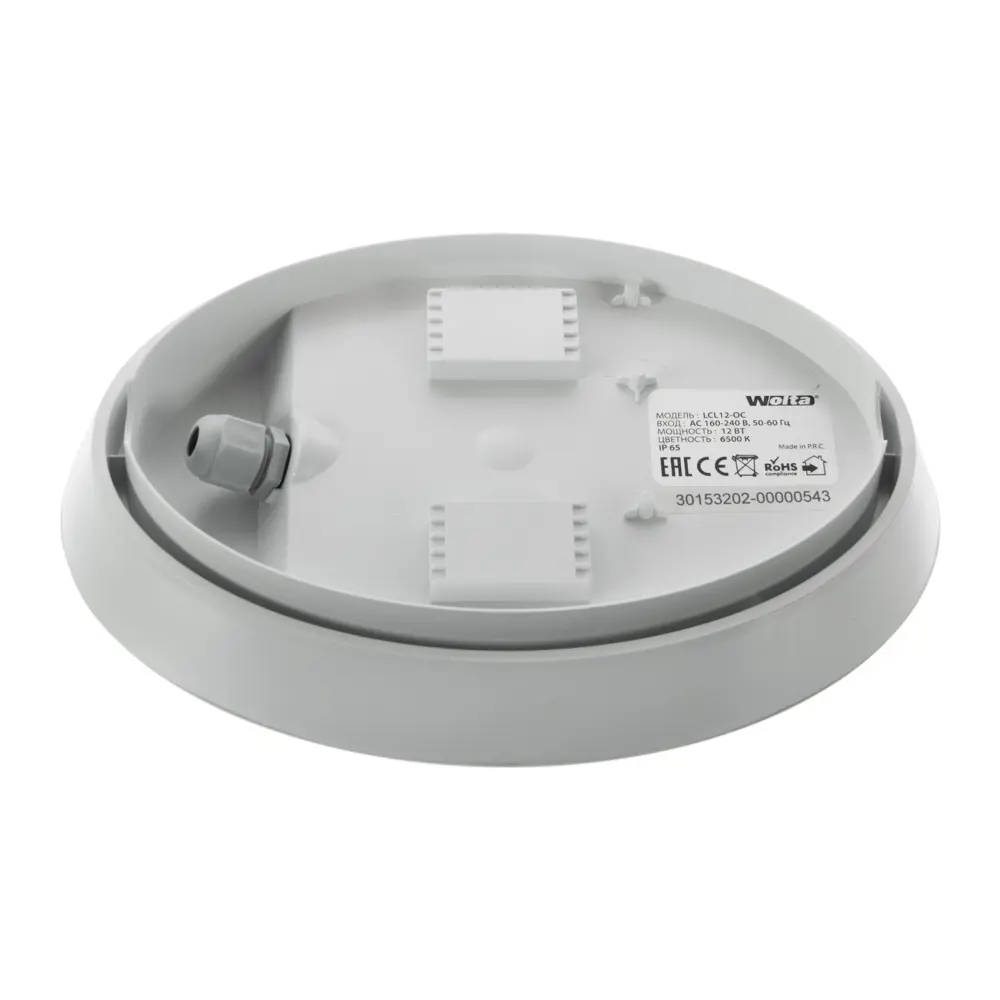 Светильник светодиодный  LCL, овал, 12 Вт, 960 Лм, 6500 К, IP65 LUMIN ARTE STLM-2126882 - Вид №1