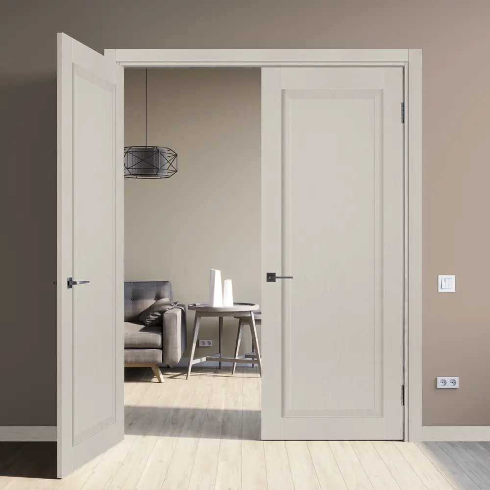 Комплект двери Пьемонт глухая 70x200 см HardFlex цвет платина светлая с добором 100 мм МАРИО РИОЛИ STLM-2015269 - Вид №2