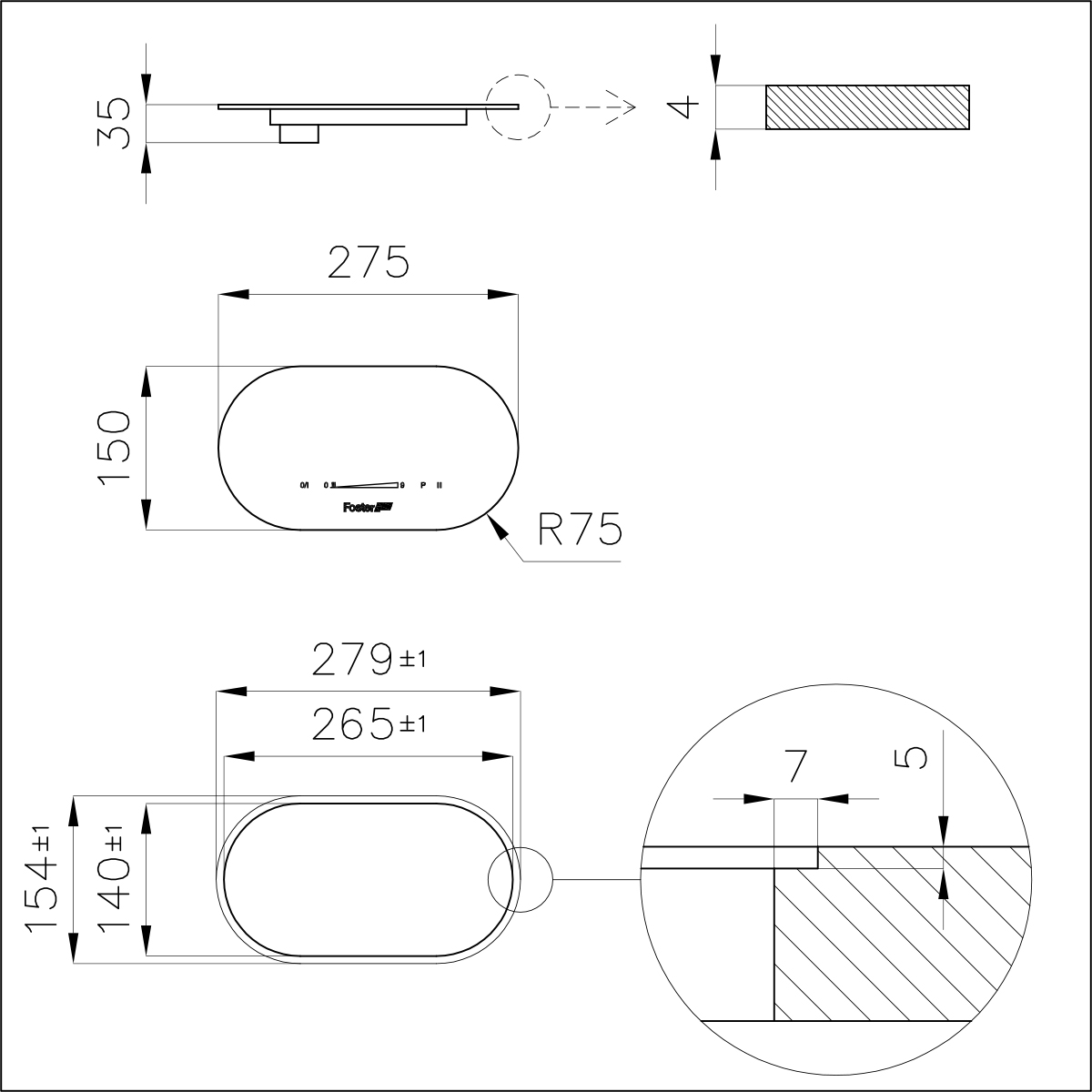 7368035 Варочная панель Touch Control Modular Induction 7368 035 Fosterspa  - Вид №1