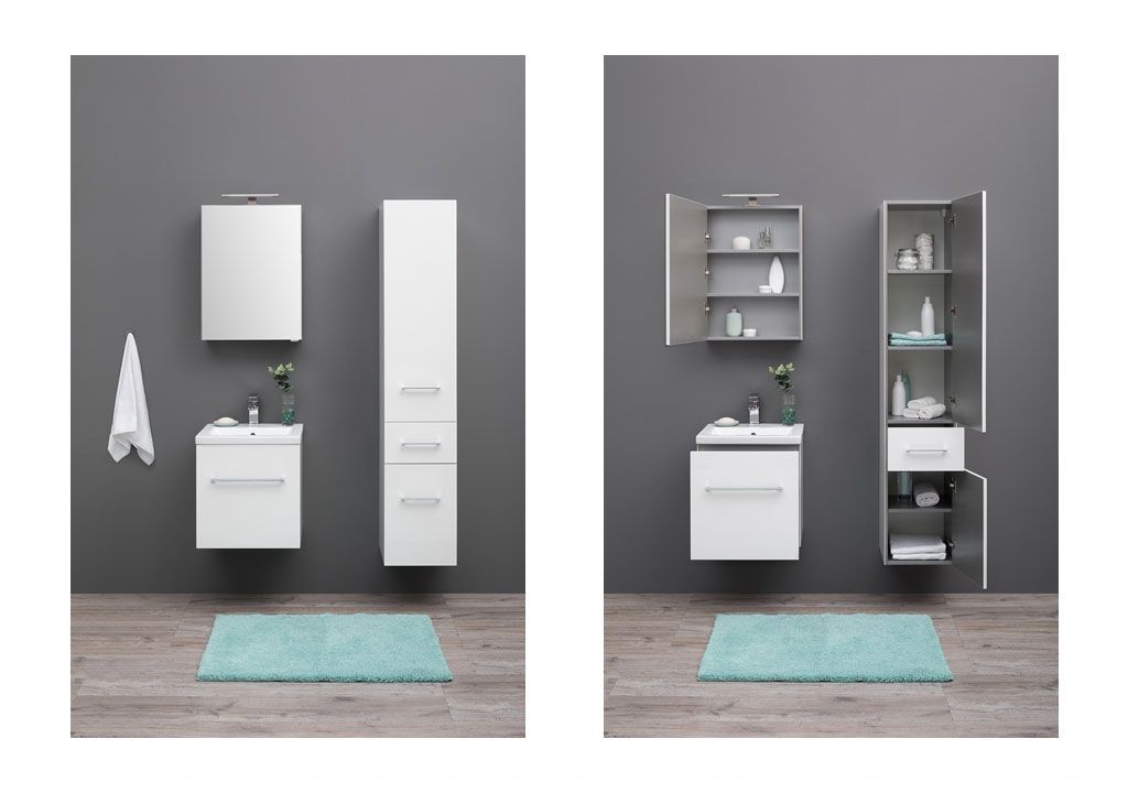 Тумба с раковиной Aquanet Порто 50 белый 0019572900183658 - Вид №4