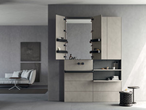 Умывальник с зеркалом