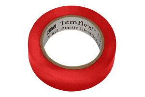 15926258 Изолента Temflex 1300 ПВХ красная, рулон 15 мм x 10 м 7100080350 3М