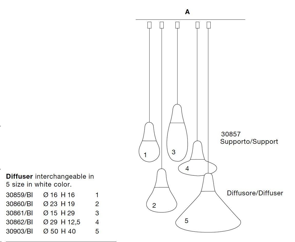 Подвесной светильник из полиэтилена Martinelli Luce CIULIFRULI ARCH-00087790 - Вид №15
