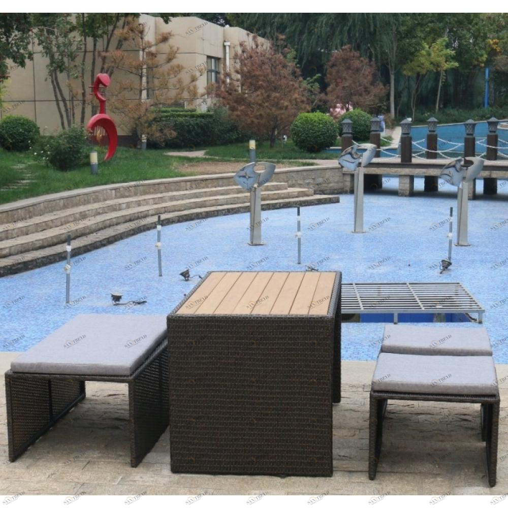 Диван-трансформер из искусственного ротанга коричневый Afina AFINA  00-3957585 Коричневый 