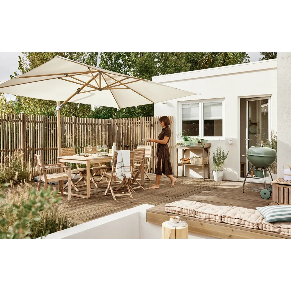 Стол садовый раздвижной Naterial Solaris 180-240x90x75 см акация светло-коричневый Товар без серии STLM-2062329 - Вид №23