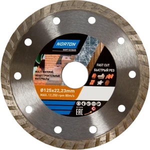 Диск алмазный универсальный Norton 70184603362 турбо 125x22.2x2.2 мм 82127502 STLM-2100822