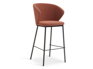 Высокий стул с тканевой подкладкой со спинкой