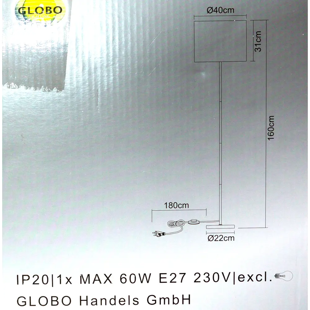 Торшер «Globo» 1xE27x60 Вт, цвет серебристый 18779041 STLM-2197071  - Вид №7