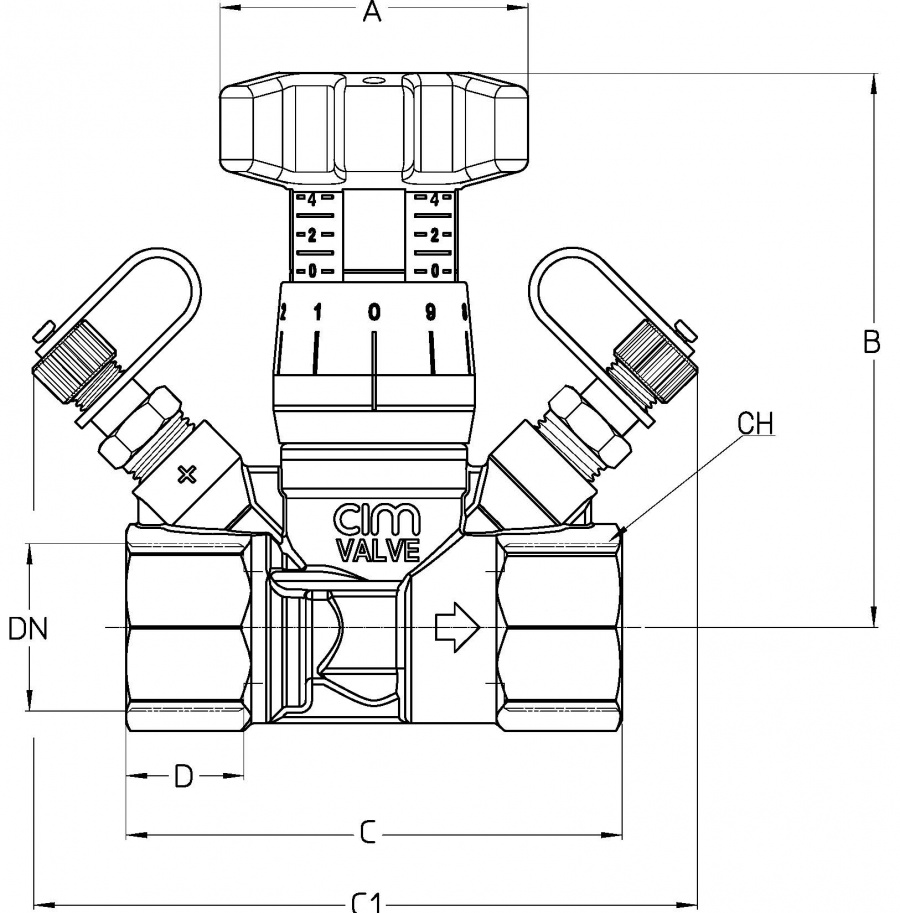 CIMBERIO CIM 787OT 12 Клапан балансировочный ручной CIM 787OT  - Вид №1