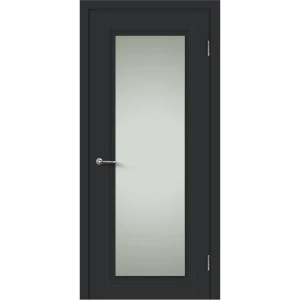 Комплект двери Нобиле со стеклом 80x200 см Hardflex цвет антрацит без доборов 89430308 STLM-2027351