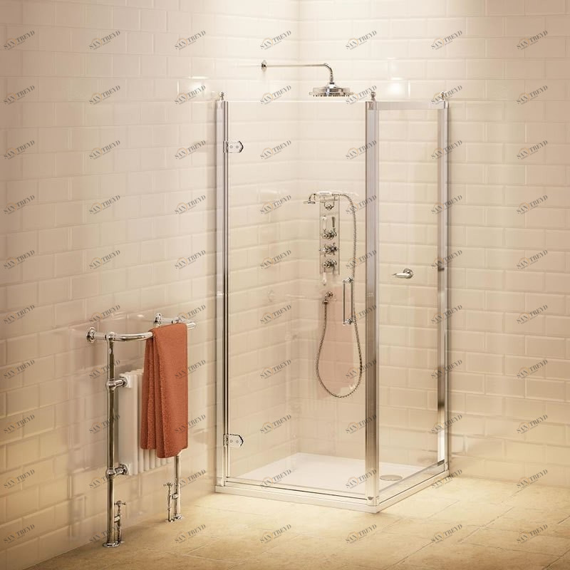 Дверь на петлях 90см и Боковой экран 76 см  Burlington C21, C12 