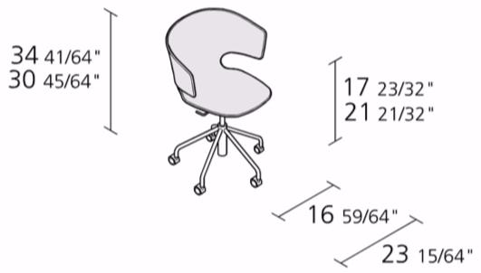 Alias Вращающееся кресло с регулируемой высотой на колесиках Taormina tindari sun-id-1400905 - Вид №3