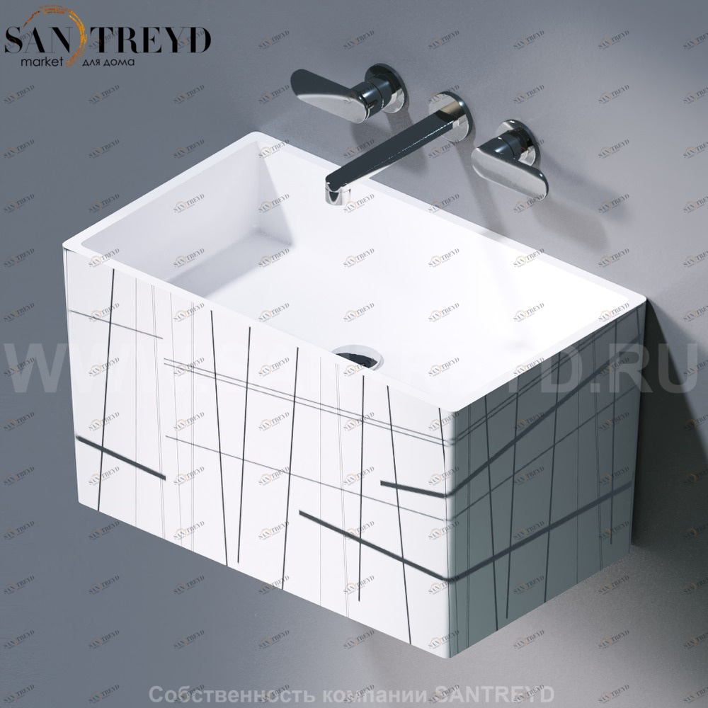 L111.415P Подвесная раковина настенная овальная A. e T. Italia TOWER белая AeT ITALIA