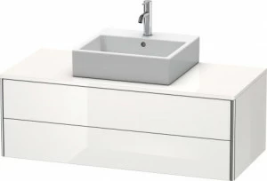XS491202222 Тумбочка для подвесной консоли XSquare #XS4912 1200 x 548 мм Белый глянцевый декор