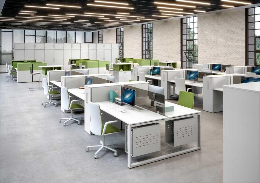 Bralco Рабочее место с разделительными панелями со встроенной полкой Loopy sun-id-1451620 - Вид №1