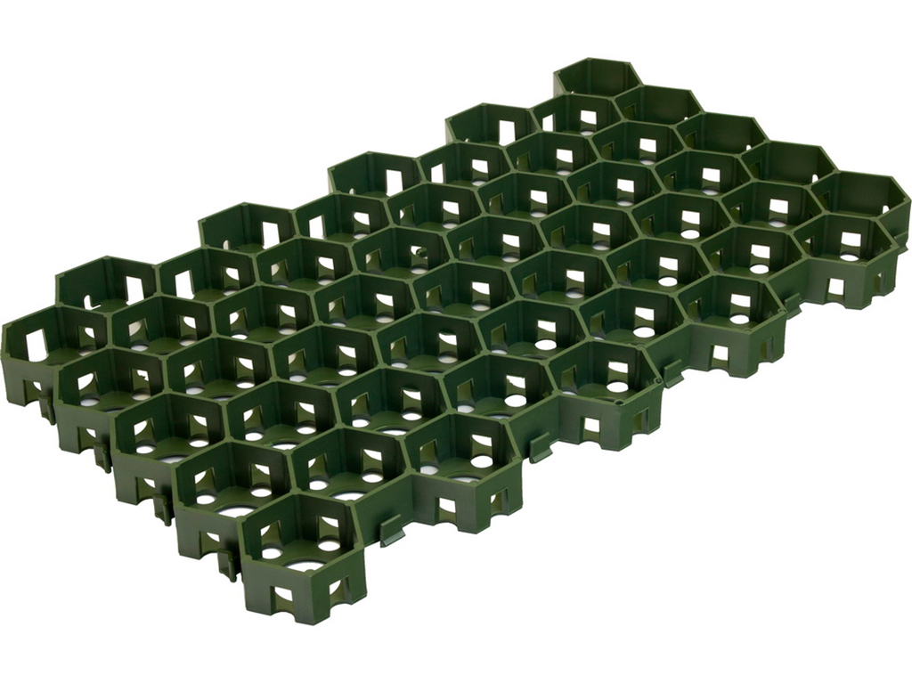 Газонная решетка зеленая 544*336*32мм ГеоПластБорд GPBST-101