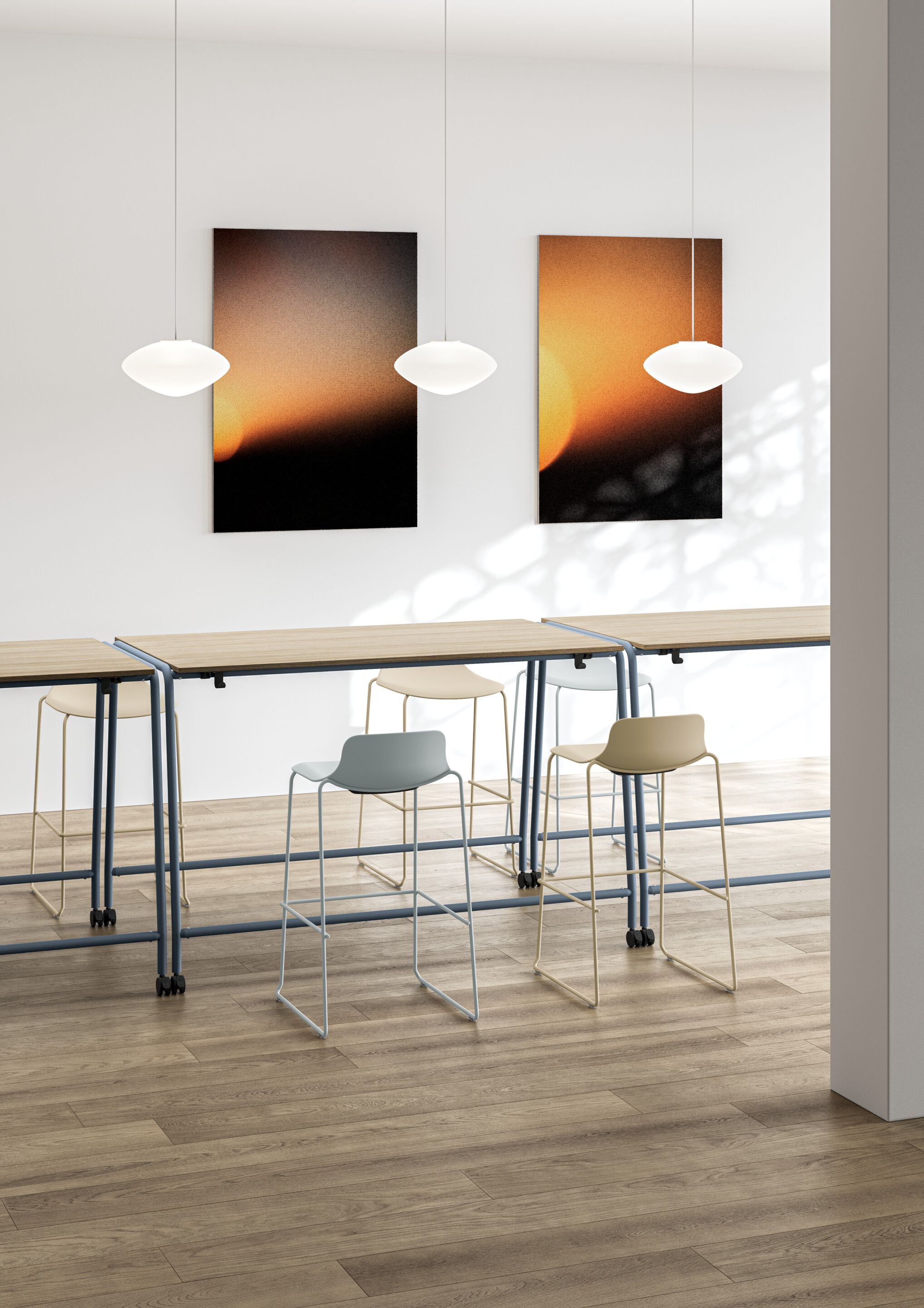 Высокий деревянный стол для совещаний с колесами IBEBI Boss ARCH-00023742 - Вид №6