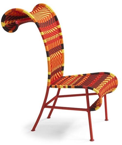 Moroso Стул с высокой спинкой из переплетенных полиэтиленовых нитей M'afrique sun-id-1462472 - Вид №1