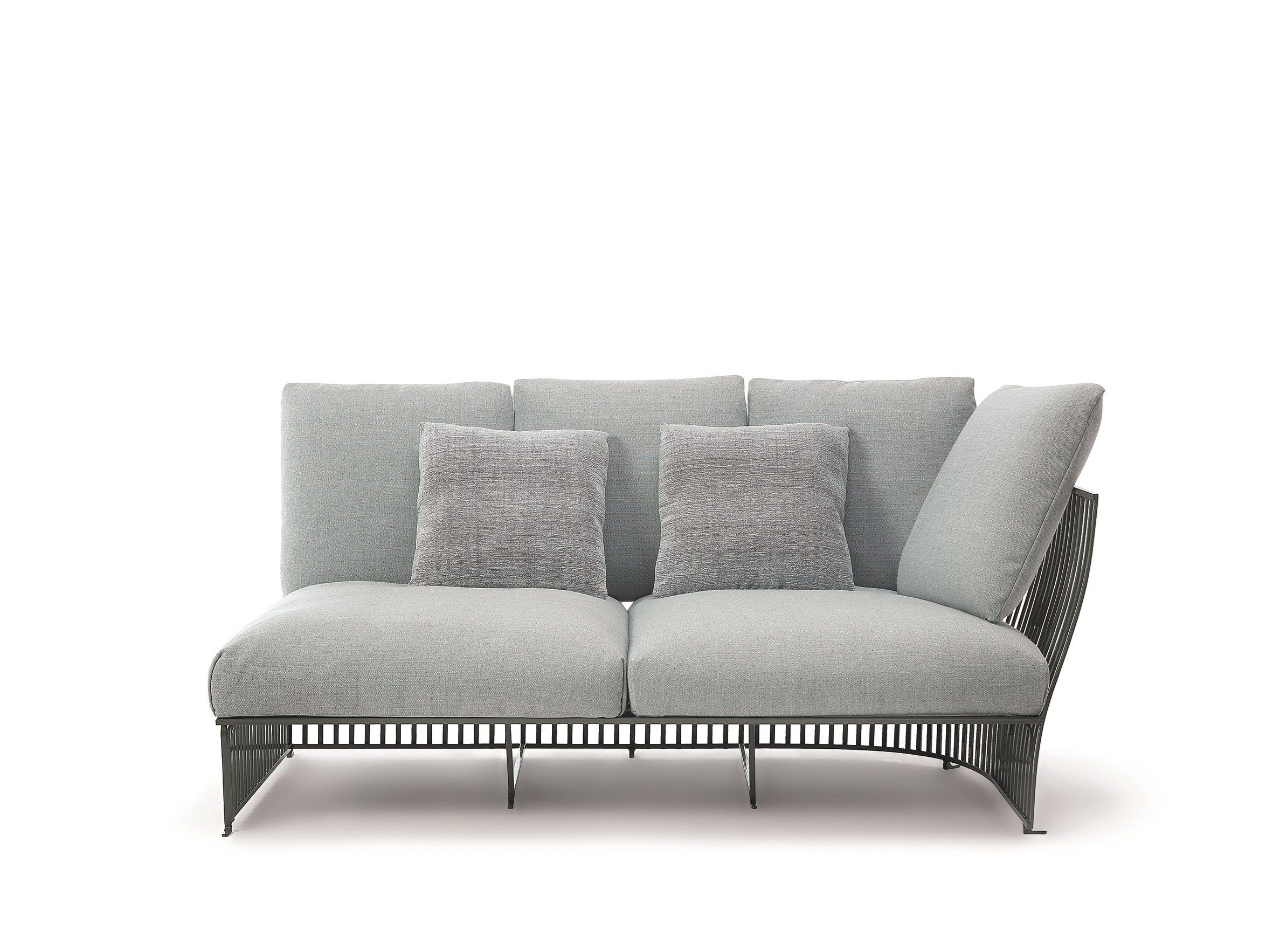 Секционный садовый диван из ткани и алюминия Ethimo Venexia ARCH-00096824 - Вид №7