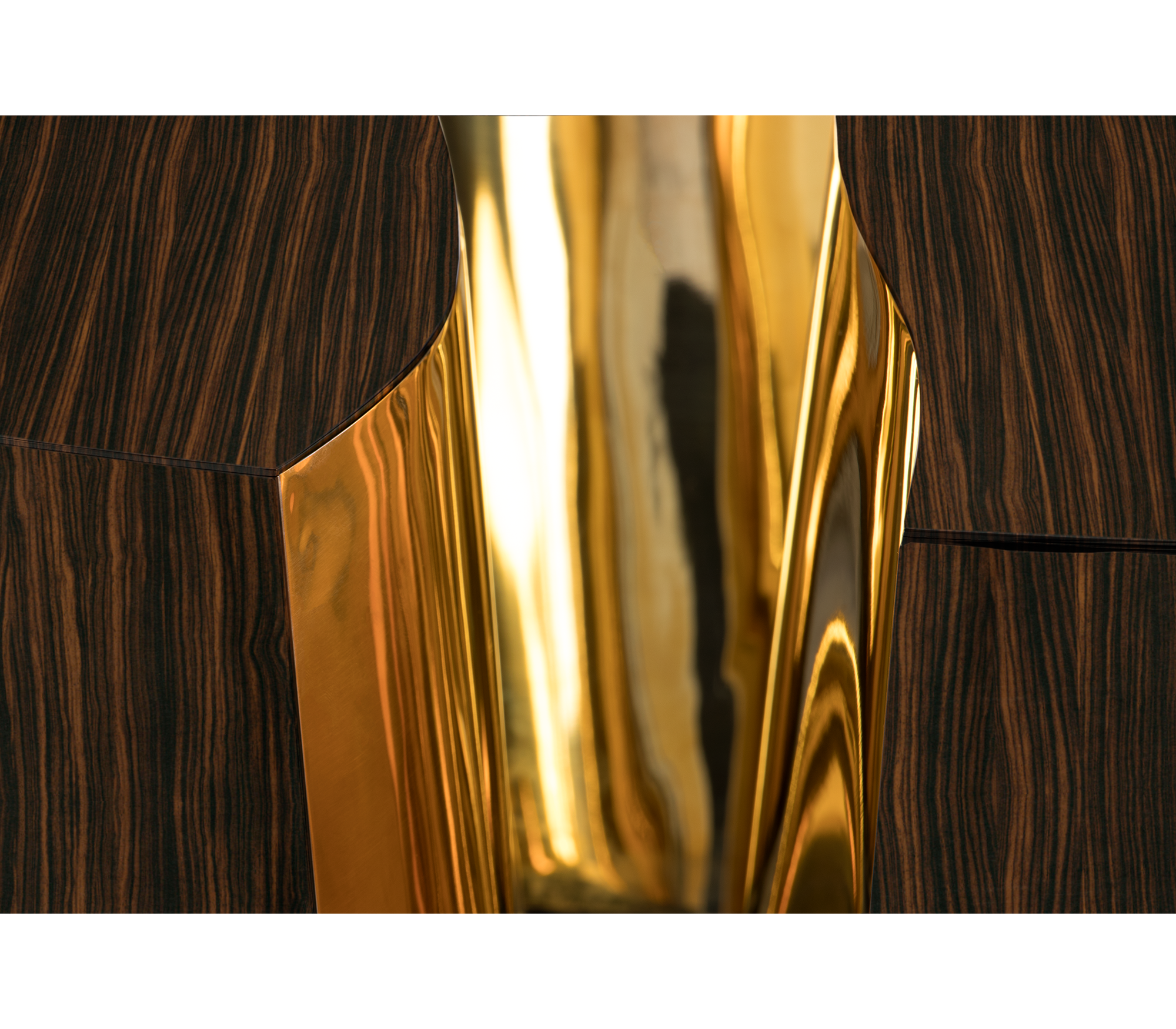 0-017 Овальный центральный стол Lapiaz из черного дерева Boca Do Lobo  - Вид №3