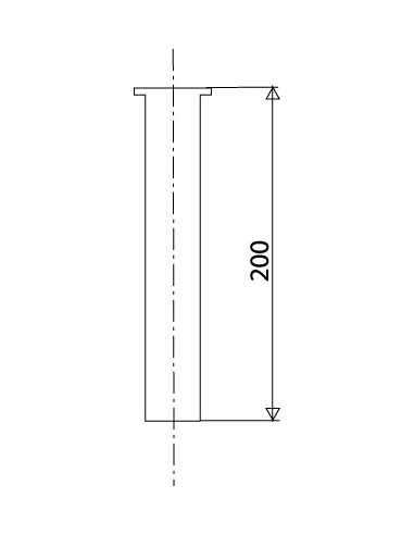 050500 000 00  Регулируемая трубка для дизайнерского сифона для умывальника, Л. 200 мм, хромированный металл Valentin Хром  - Вид №2
