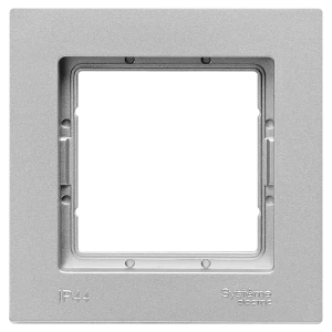 Рамка Systeme Electric AtlasDesign Aqua 1 пост цвет алюминий