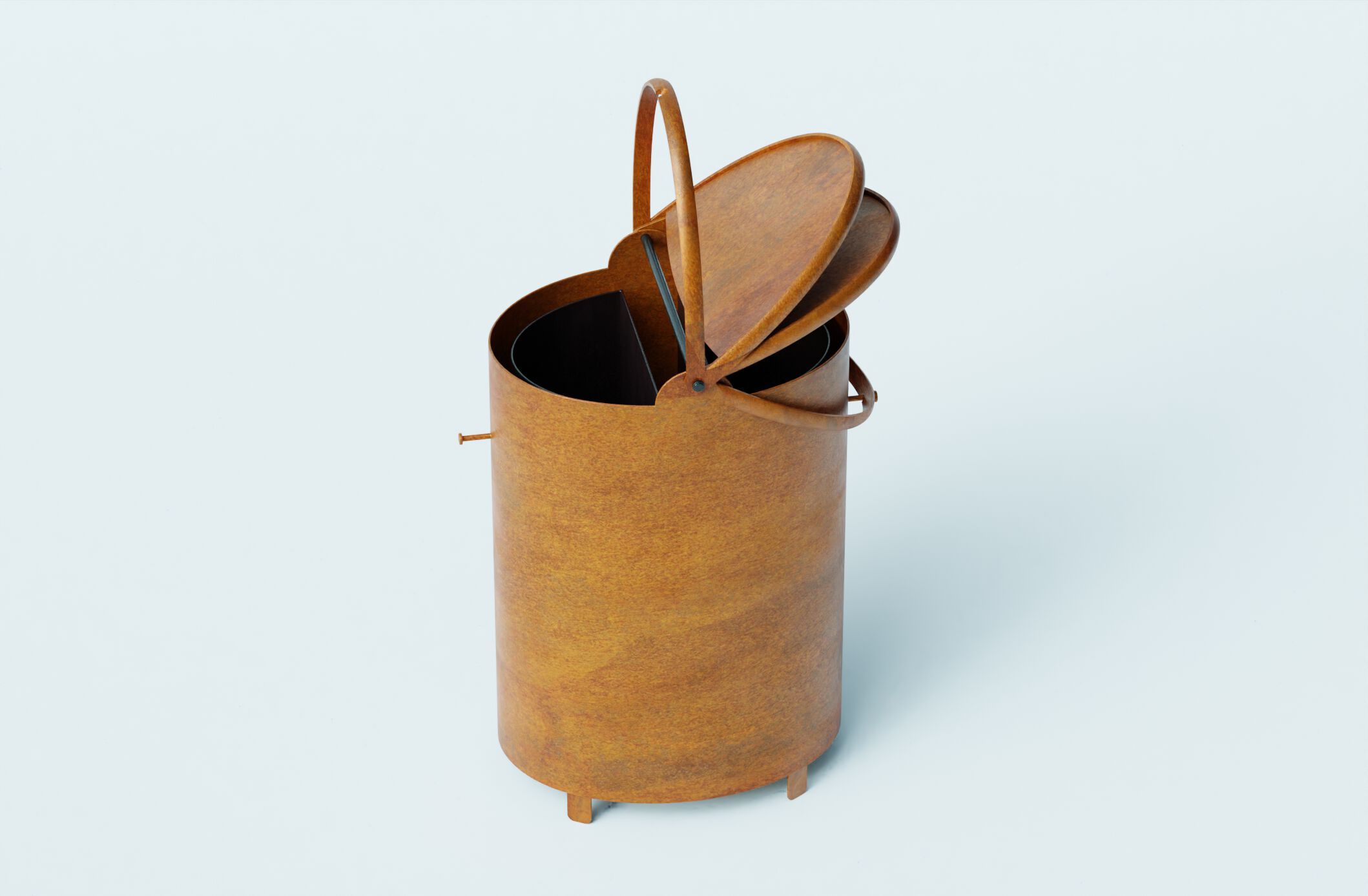 Держатель для мусора из листового металла с наружной крышкой CITYSì DANTI ARCH-00135712 - Вид №5