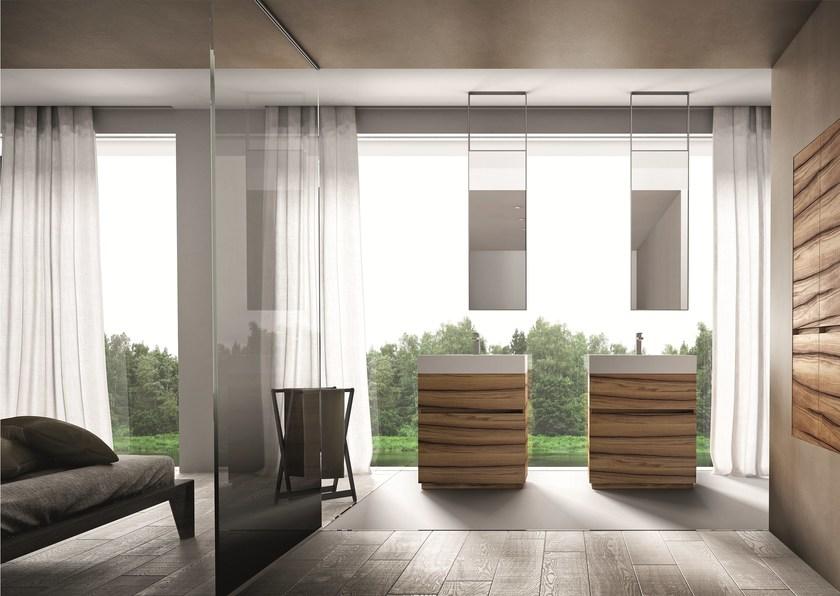 Ideagroup Тумба под раковину из орехового дерева Cubik sun-id-1499482 - Вид №3