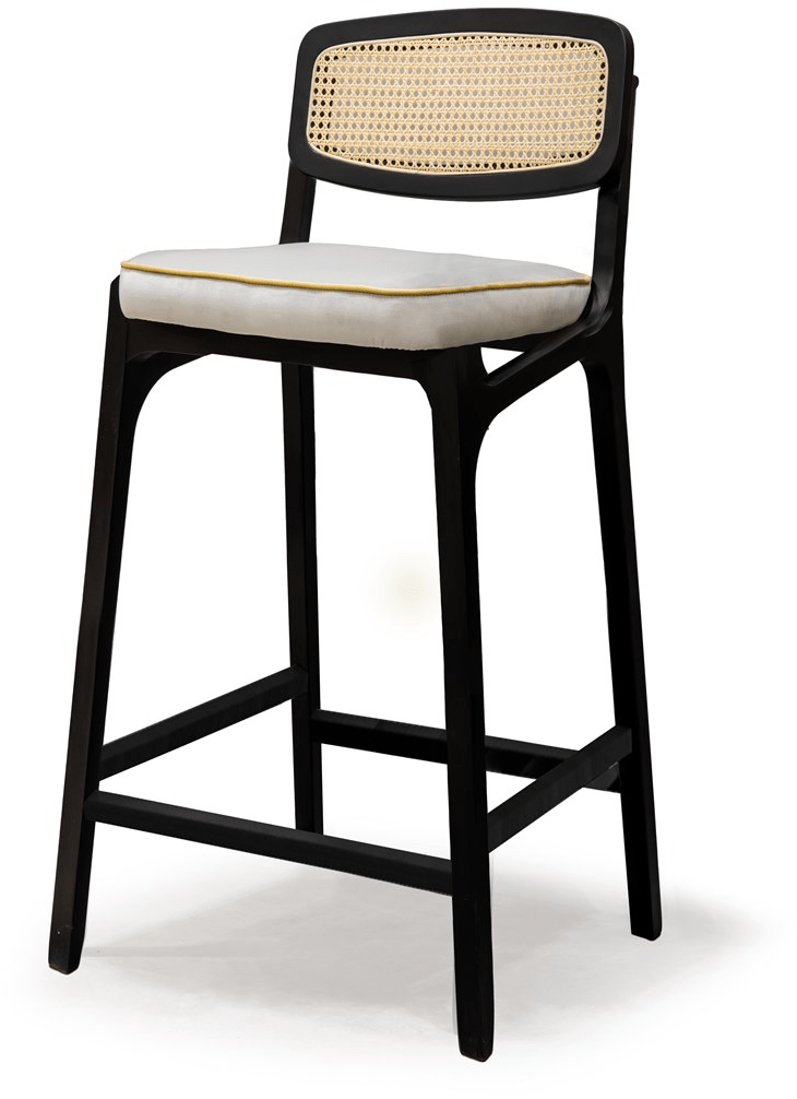 Mambo Unlimited Ideas Высокий деревянный табурет с подлокотниками Karl sun-id-1454321 - Вид №1