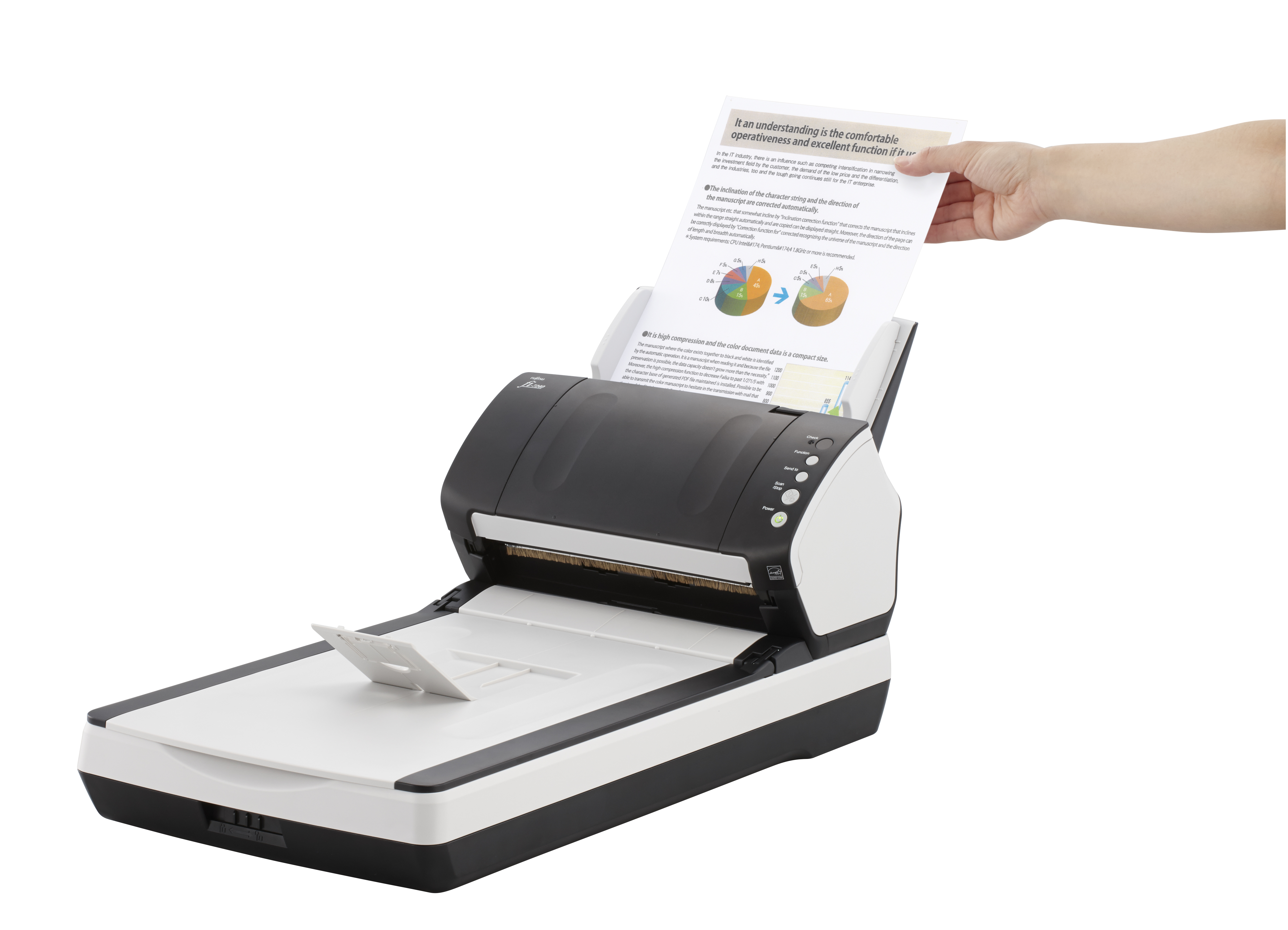 PA03670-B601 Fi-7240, document scanner, a4, duplex, 40 ppm, adf 80 + flatbed, usb 2.0 Fujitsu  - Вид №4