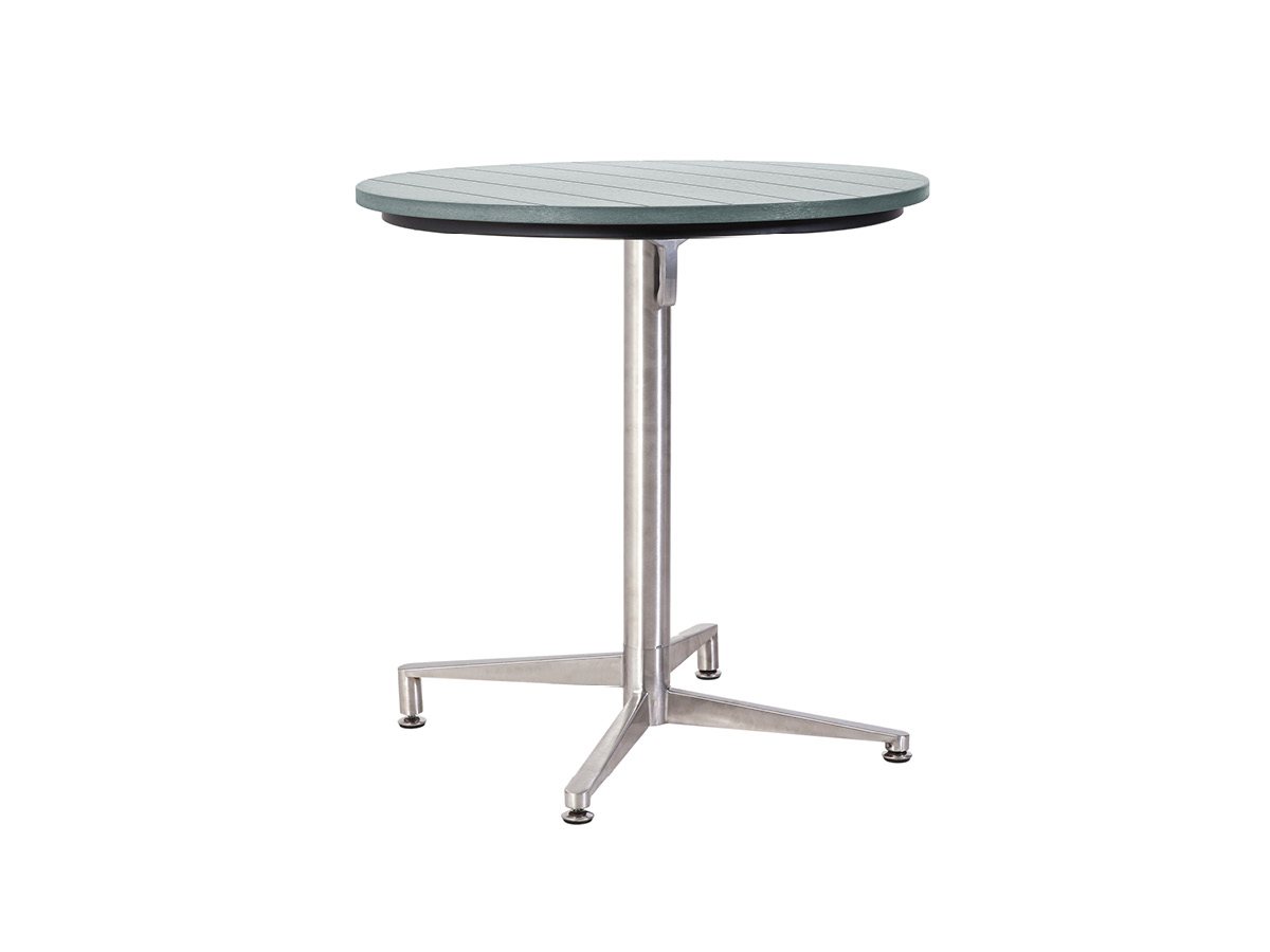 76.00.0070 Стол Победы Tradition Resysta Stone серый 70 круглый + Каркас стола Bistro складной из нержавеющей стали Mbm Victory