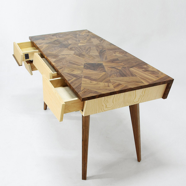 Стол рабочий письменный с 4 ящиками ясень Argus ACWD ARGUS 00-3981949 Орех;бежевый;коричневый  - Вид №4