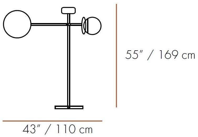 UTU Soulful Lighting Регулируемый по высоте светодиодный торшер из металла Monaco Santreyd sun-id-1509199 - Вид №2