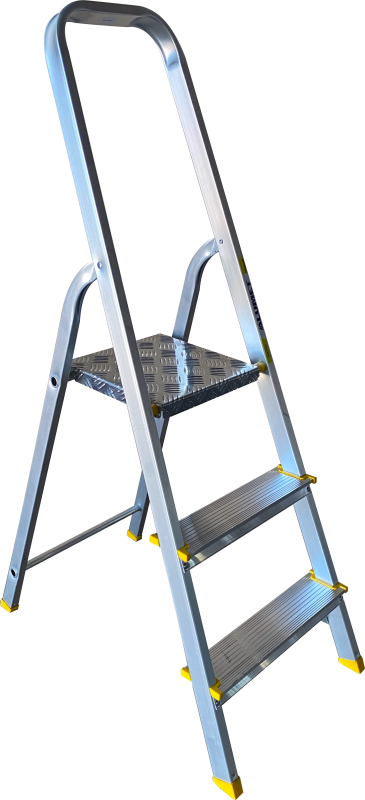 Стремянка алюминиевая анодированная 3 ст ALUMET APA7003