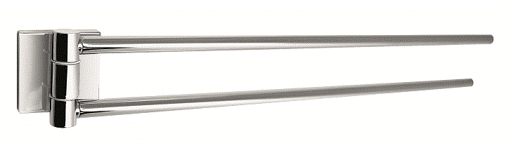 FJ23(13) Gedy G-Fuji, полотенцедержатель двойной поворотный, цвет хром